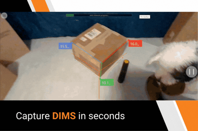 Capture Pallet DIMS in seconds (6 x 4 in)