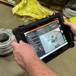 rugged tablet with xdim dimensioning wire